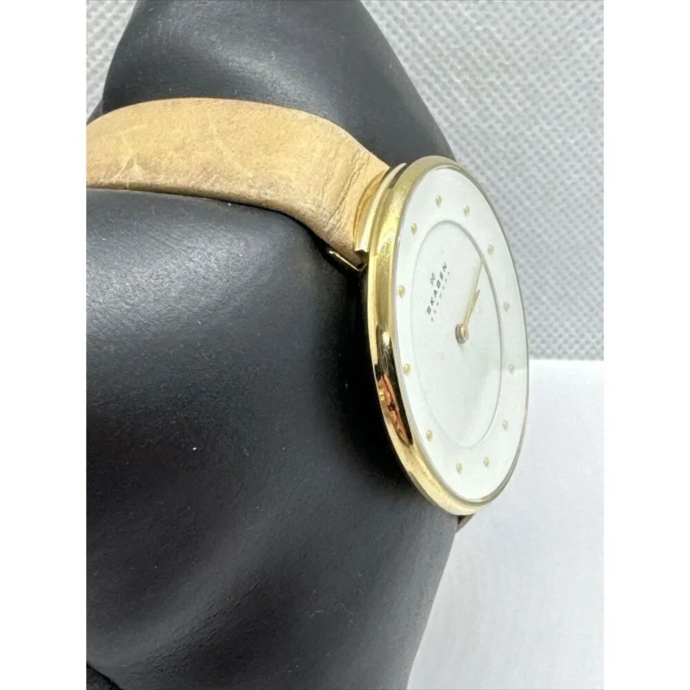 Skagen Gitte SKW2137 Women's Beige Leather Analog Dial Quartz Wrist Watch AEA028